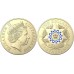 AUSTRALIA 2019 . TWO 2 DOLLARS COIN . C MINT MARK . COLOURED . POLICE REMEMBRANCE COIN ON CARD